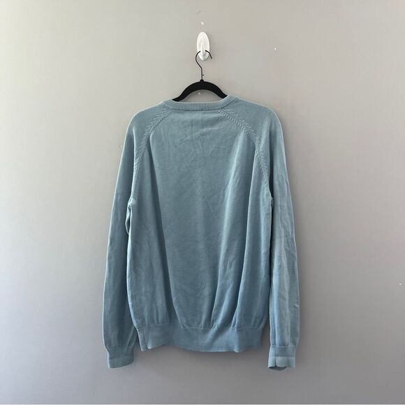 Lacoste Sky Blue V-Neck Sweater - Picture 2 of 8